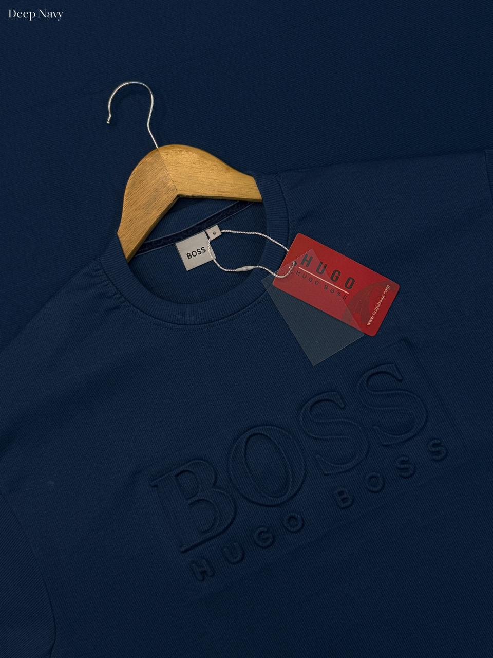 Boss Premium Drop Shoulder Navy Blue-Biscuit - Image 2