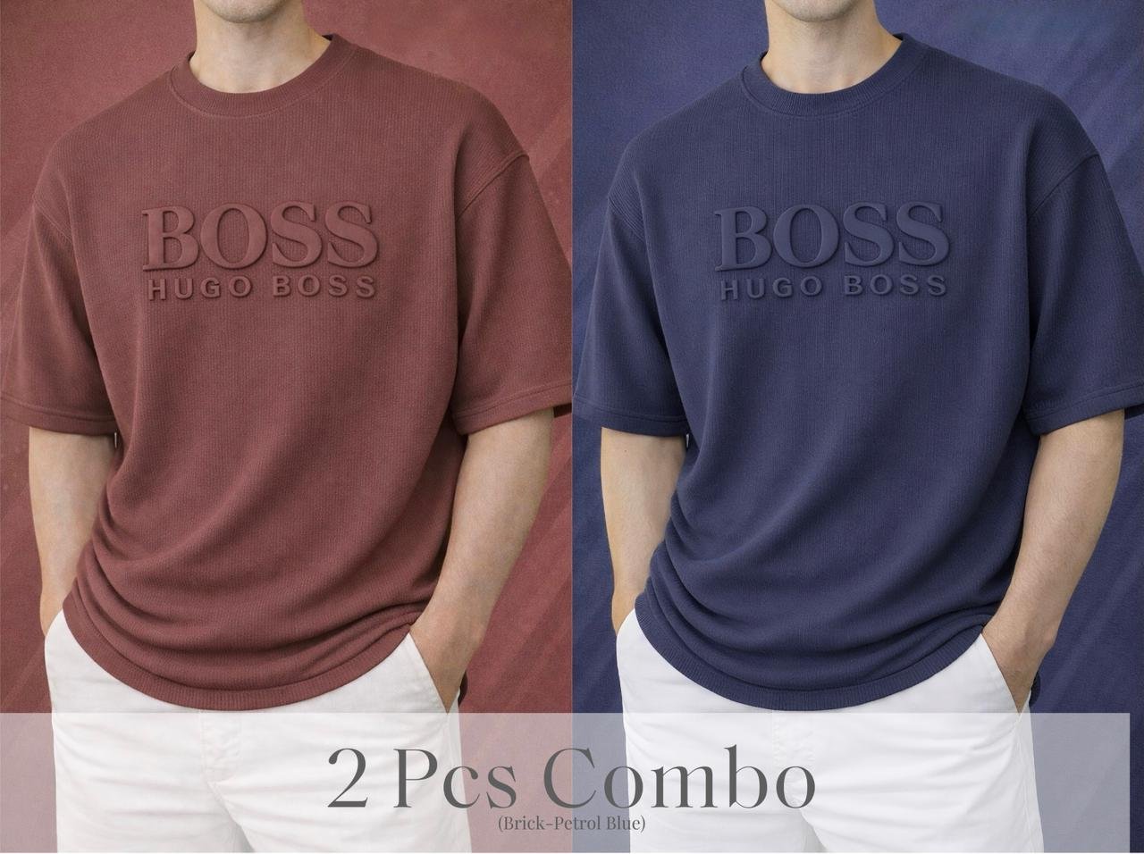 Boss Premium Drop Shoulder Brick-Blue