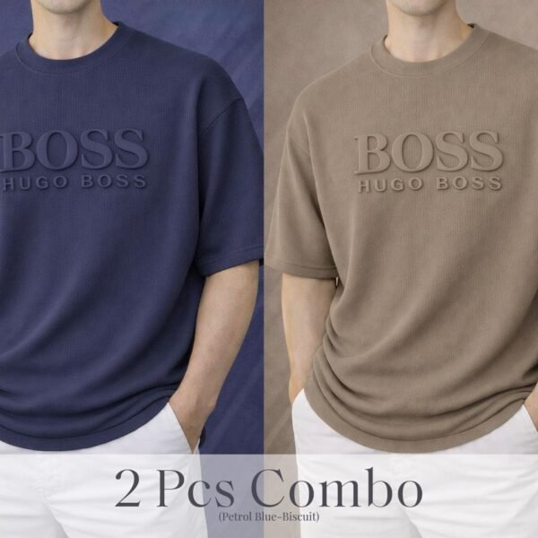 Boss Premium Drop Shoulder Blue-Biscuit