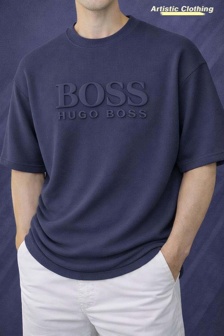 Boss Premium Drop Shoulder Blue