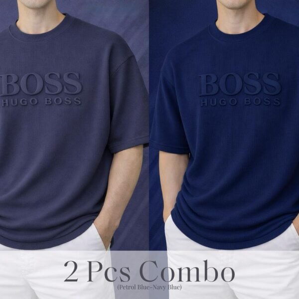 Boss Premium Drop Shoulder Blue-Navy Blue