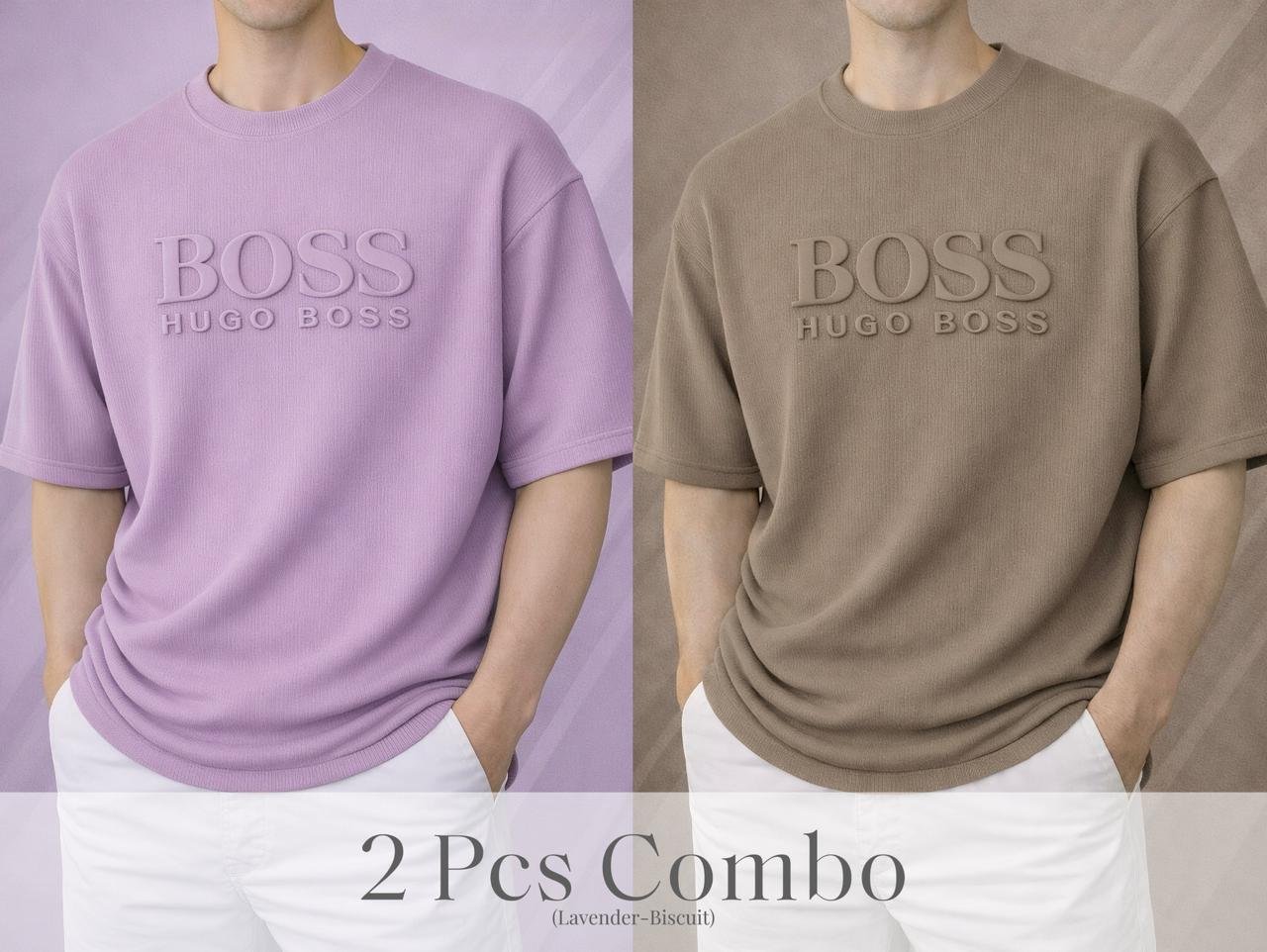 Boss Premium Drop Shoulder Lavender-Biscuit