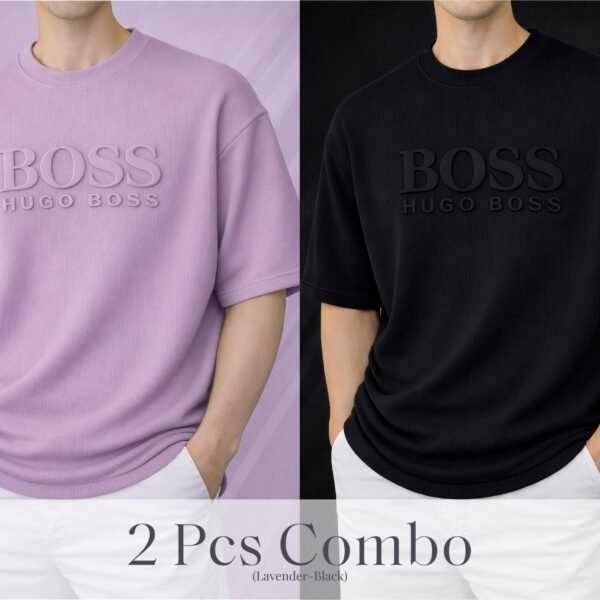 Boss Premium Drop Shoulder Lavender-Black