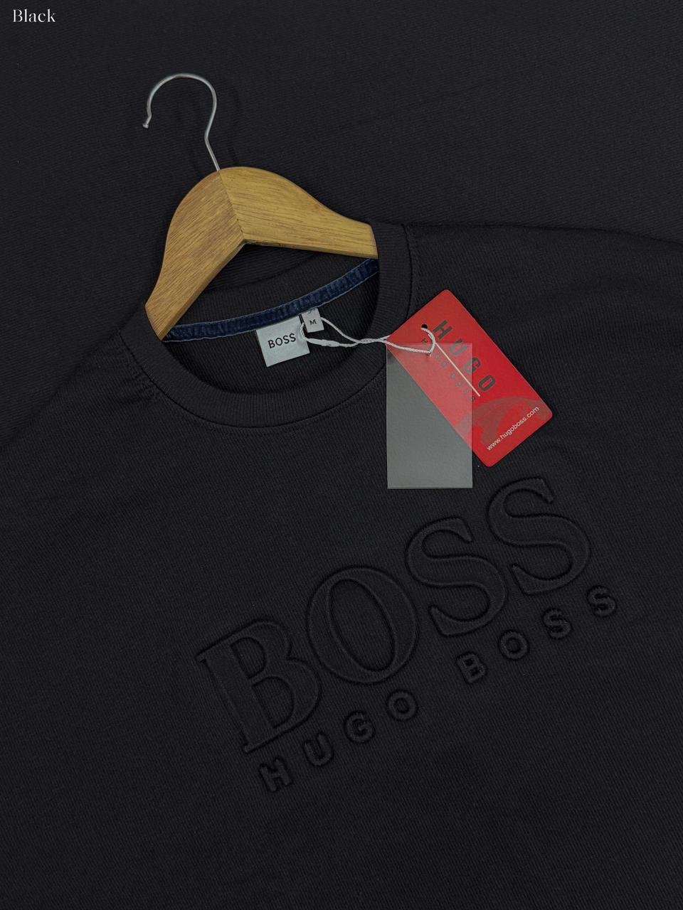 Boss Premium Drop Shoulder Black - Image 2