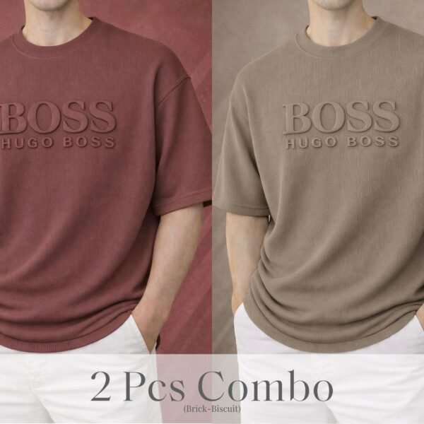Boss Premium Drop Shoulder Brick-Biscuit