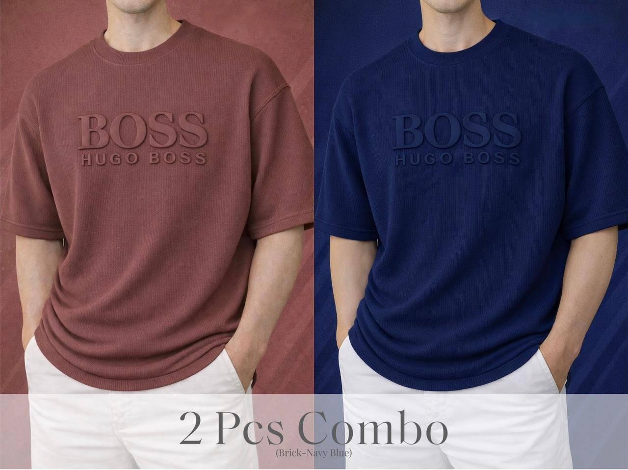 Boss Premium Drop Shoulder Brick-Navy Blue