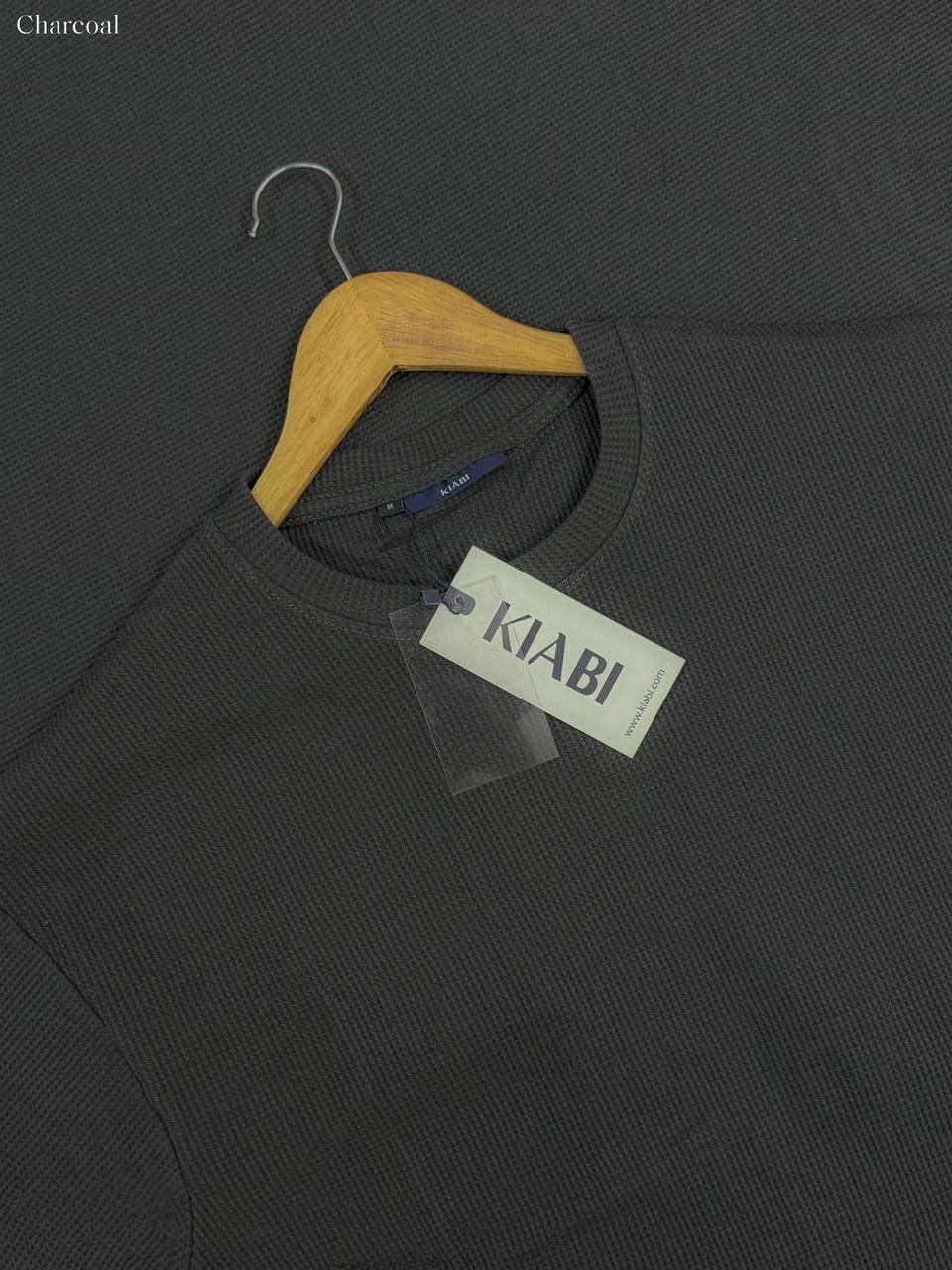 Premium Waffle Drop Shoulder Maroon-Navy-Charcoal - Image 4