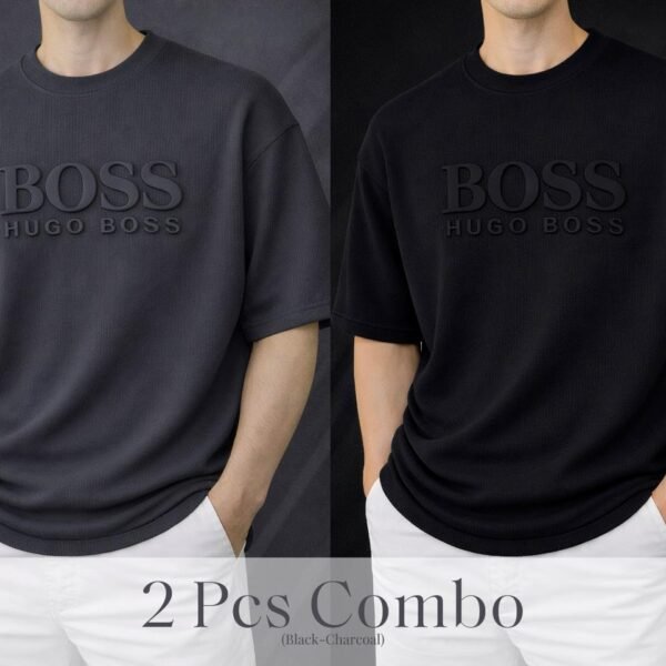Boss Premium Drop Shoulder Charcoal-Black