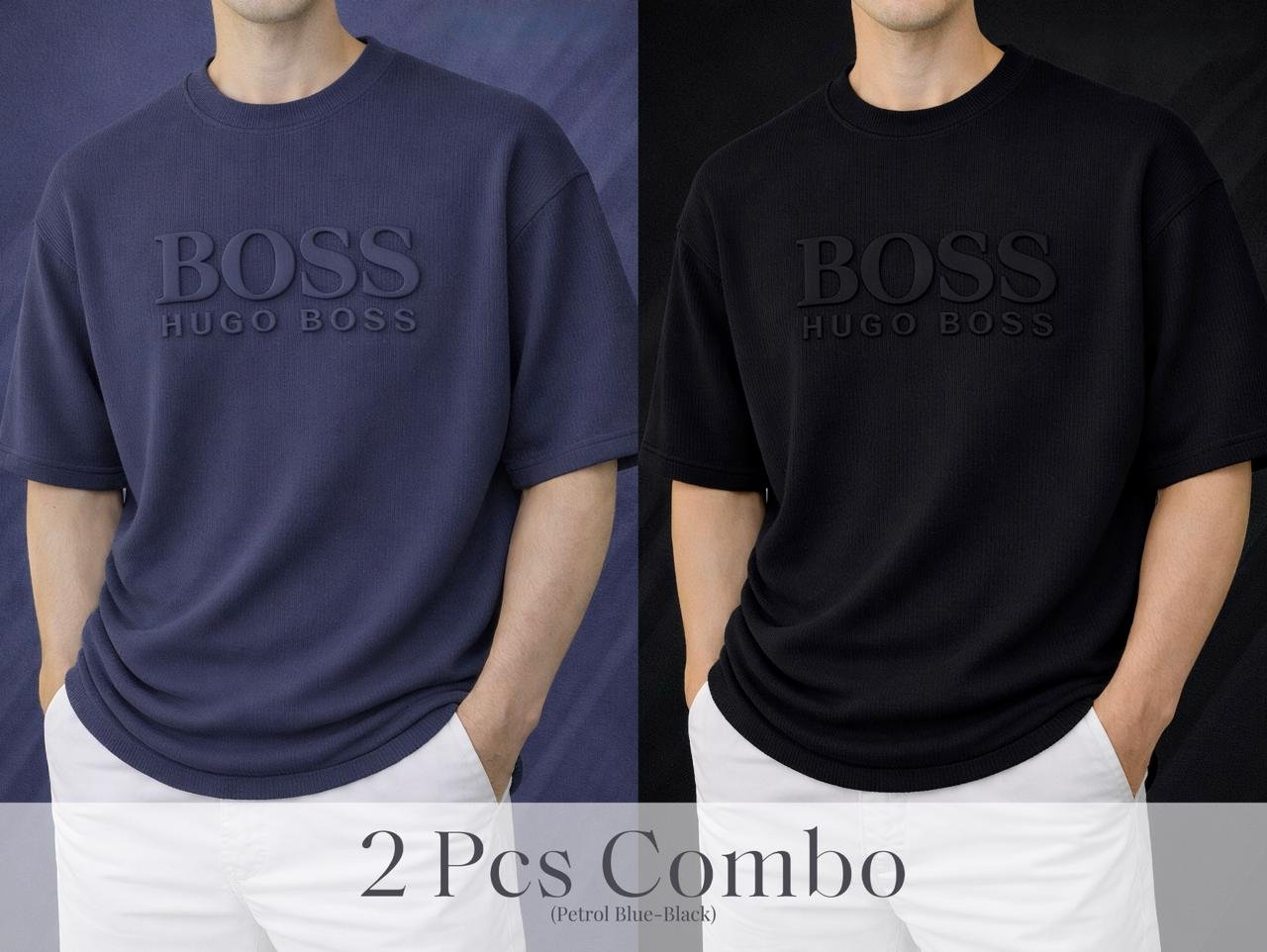 Boss Premium Drop Shoulde Blue-Black