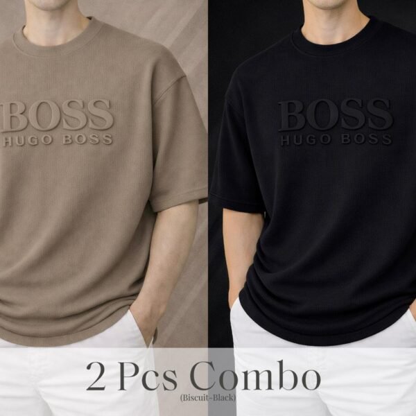 Boss Premium Drop Shoulder Biscuit-Black