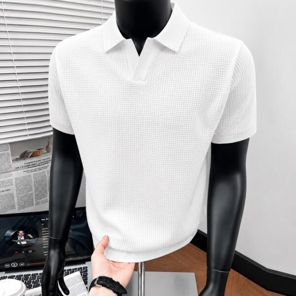 Waffel Cuban Polo White